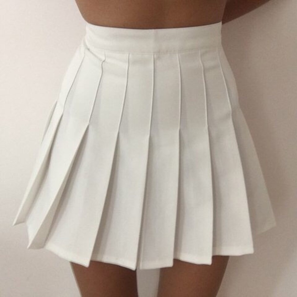 White tennis skirt